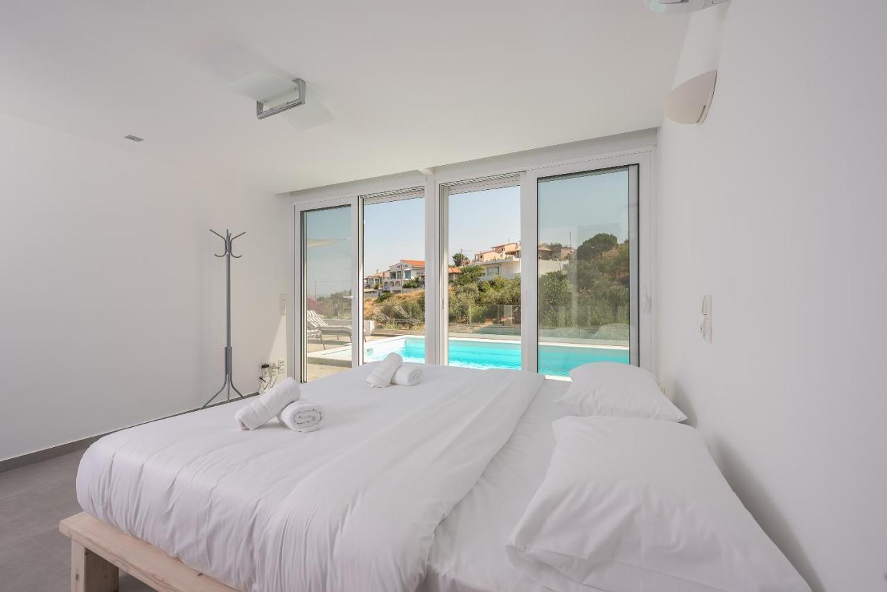 Villa Luna Private Heated Hydro Pool Bbq Beach 4Min Agia Marina Mikrolimanou Exterior foto
