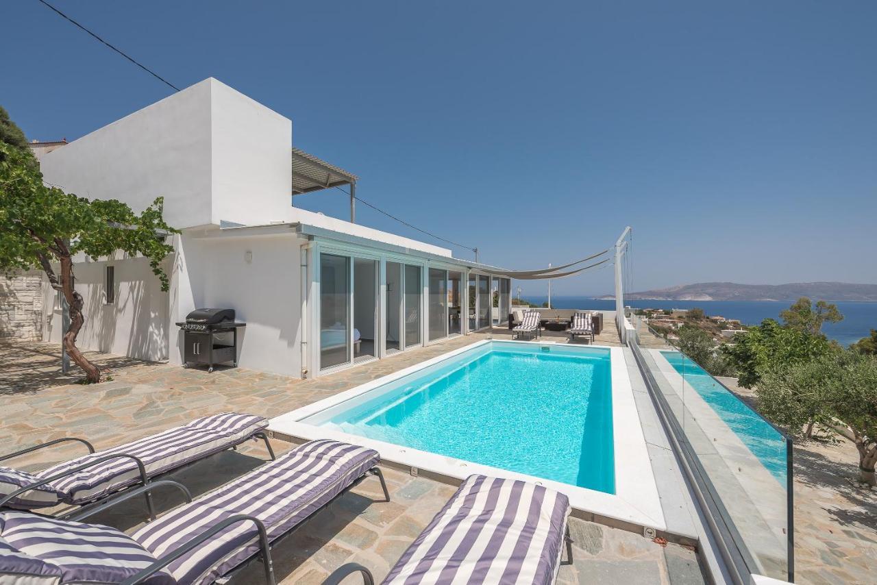 Villa Luna Private Heated Hydro Pool Bbq Beach 4Min Agia Marina Mikrolimanou Exterior foto